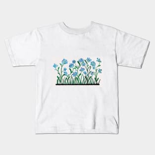 Watercolor - Forget me not flower Kids T-Shirt